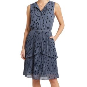 Banana Republic - Periwinkle Sleeveless Pleated Dress